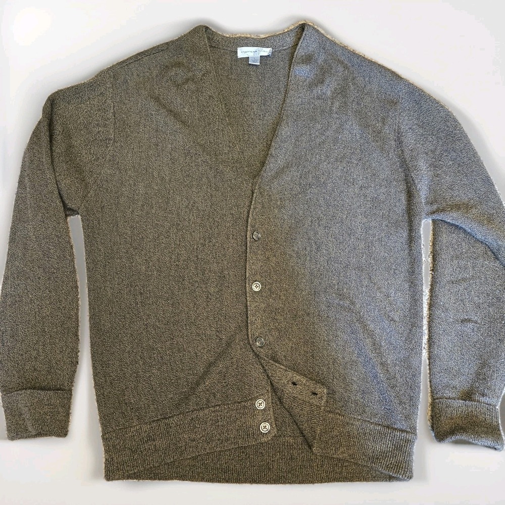 VTG Cypress Links Mens L GOLF Sweater Cardigan Brown Button Up Grandpa